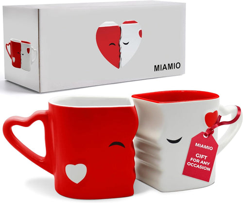 Charming Red Ceramic Kissing Cups Set - Perfect Gift for Every Occasion!