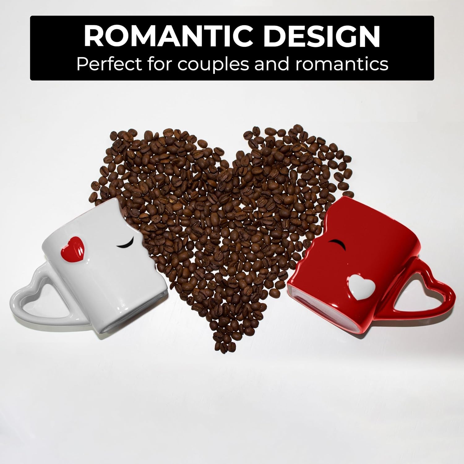 Charming Red Ceramic Kissing Cups Set - Perfect Gift for Every Occasion!